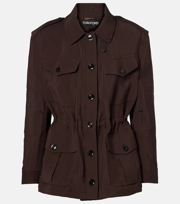  Tom Ford Tom Ford Leather-trimmed Field Jacket 