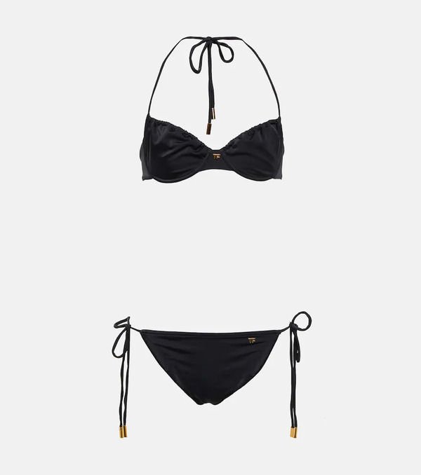  Tom Ford Tom Ford Logo Ruched Bikini 
