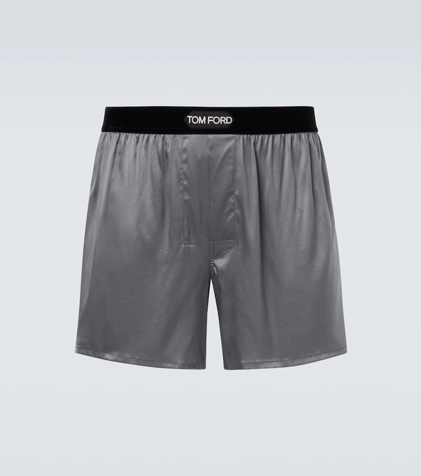  Tom Ford Tom Ford Logo Silk-blend Boxer Briefs 
