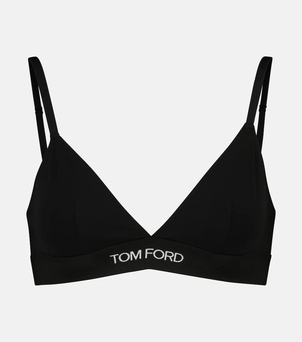 Tom Ford Tom Ford Logo Stretch-jersey Triangle Bra 