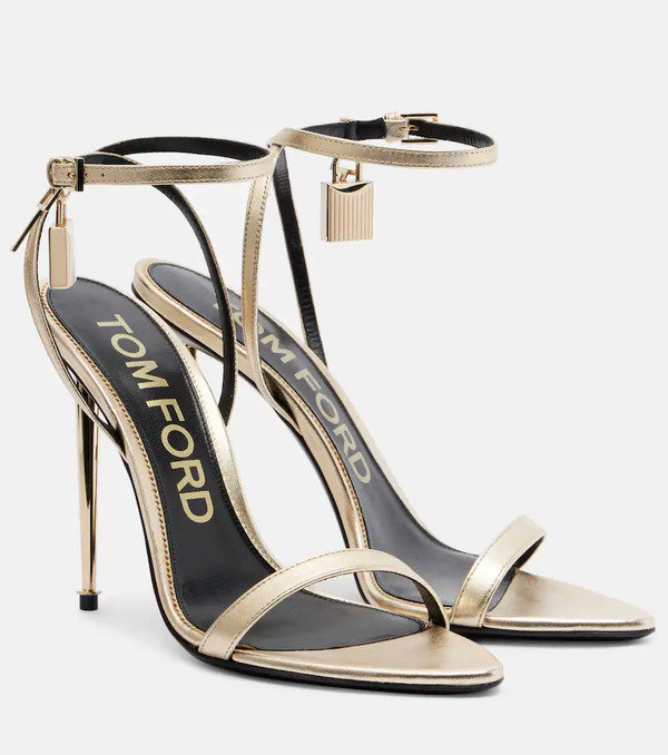  Tom Ford Tom Ford Metallic Leather Sandals 