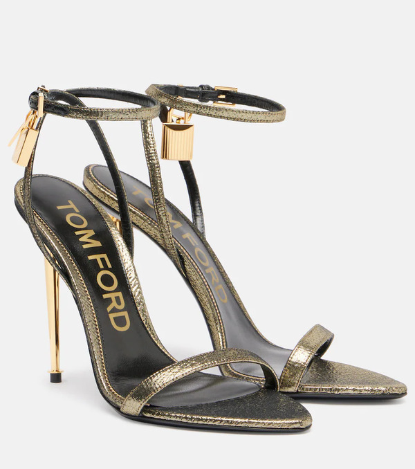  Tom Ford Tom Ford Padlock 105 Metallic Sandals 