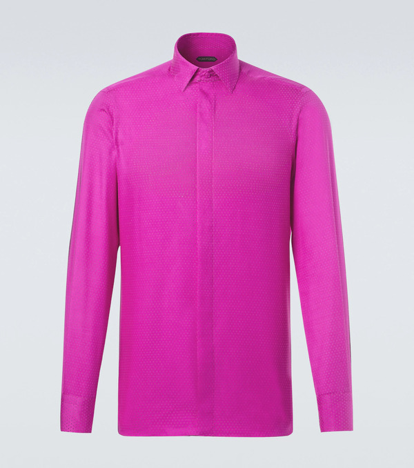  Tom Ford Tom Ford Perforated Silk Twill Shirt 