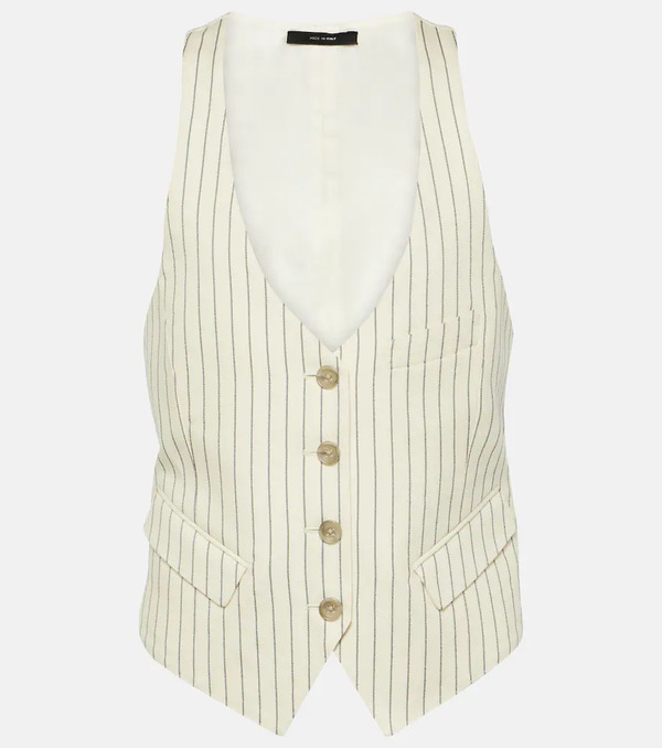  Tom Ford Tom Ford Pinstripe Wool And Silk-blend Vest 