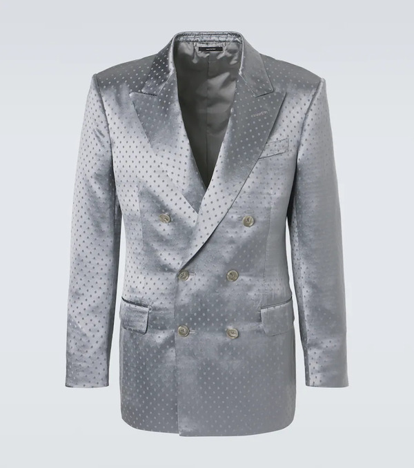  Tom Ford Tom Ford Polka-dot Crepe Satin Blazer 