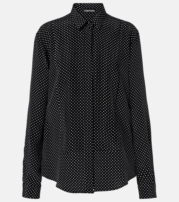  Tom Ford Tom Ford Polka-dot Silk Shirt 