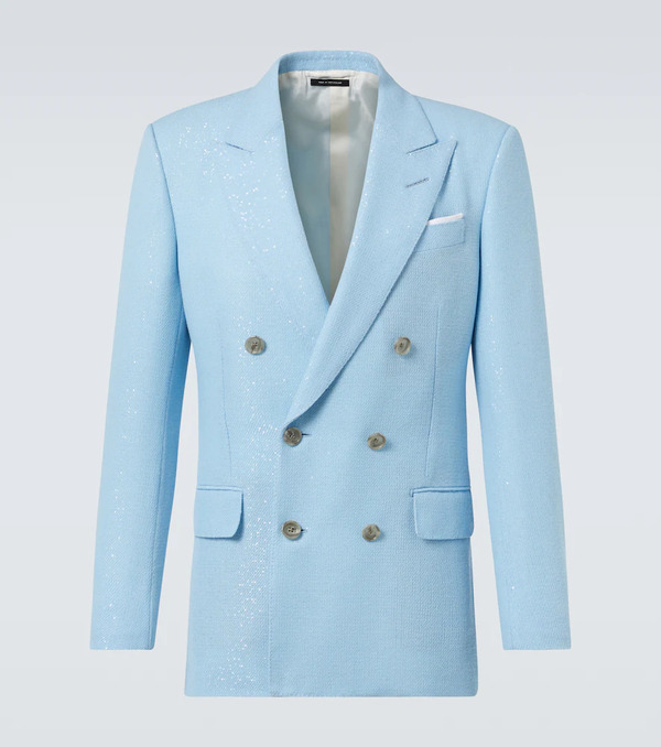  Tom Ford Tom Ford Sequined Wool-blend Suit Jacket 