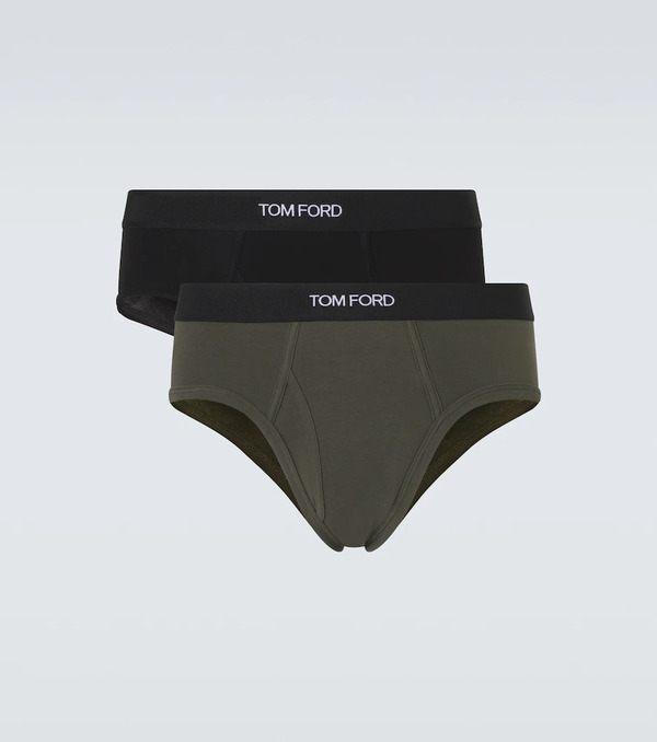  Tom Ford Tom Ford Set Of 2 Cotton-blend Briefs 