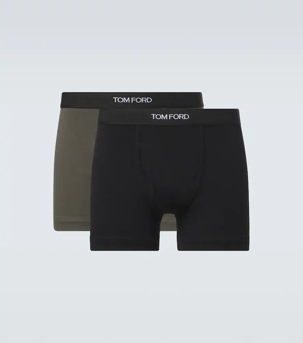  Tom Ford Tom Ford Set Of Two Cotton-blend Boxer Briefs 