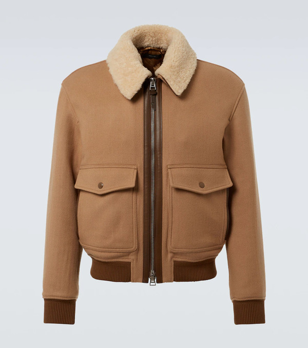  Tom Ford Tom Ford Shearling-trimmed Virgin Wool Blouson 