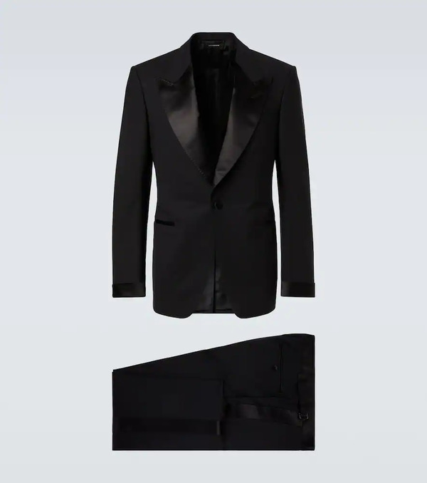  Tom Ford Tom Ford Shelton Satin-trimmed Wool-blend Tuxedo 