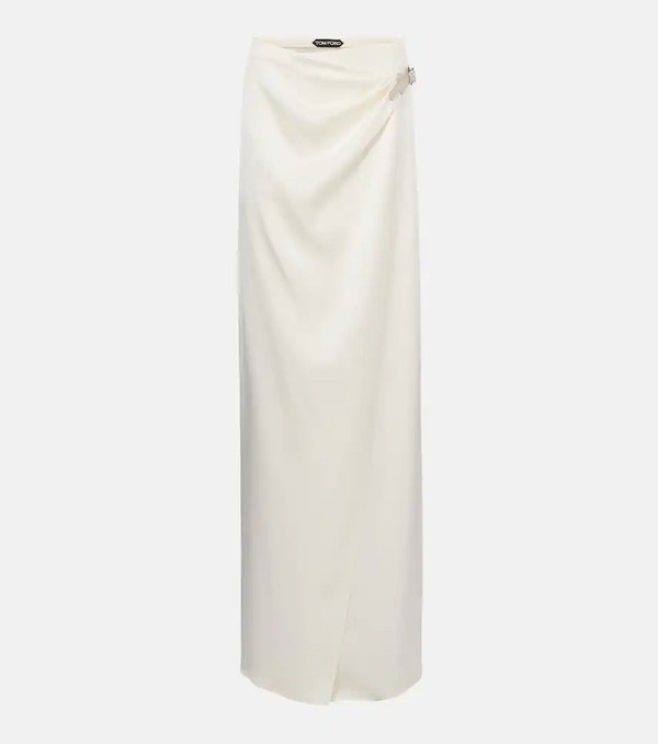  Tom Ford Tom Ford Silk Satin Wrap Skirt 