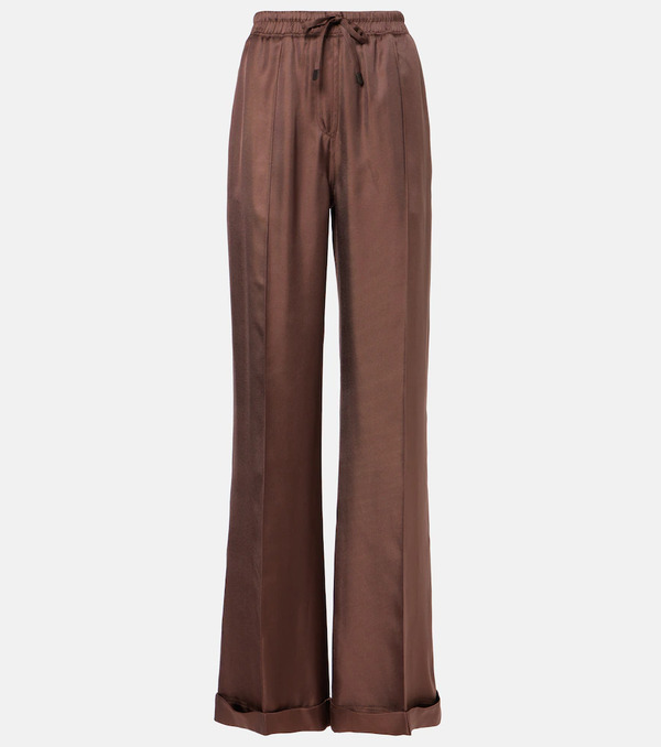  Tom Ford Tom Ford Silk Twill Wide-leg Pants 