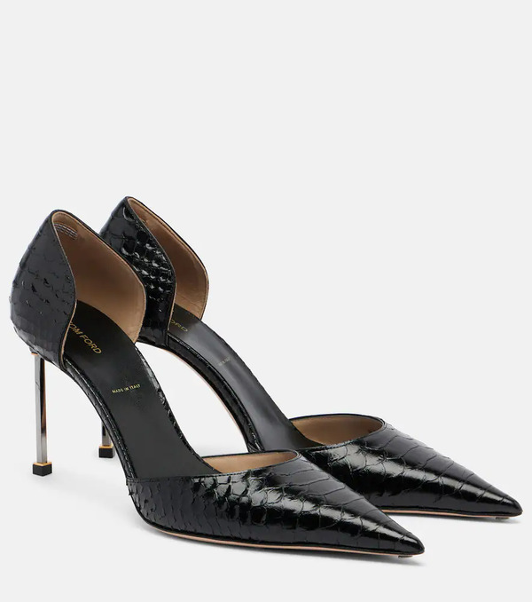  Tom Ford Tom Ford Spire Snake-effect Leather Pumps 