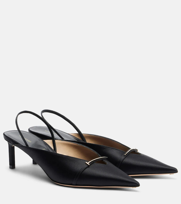  Tom Ford Tom Ford T Icon 55 Satin Slingback Pumps 