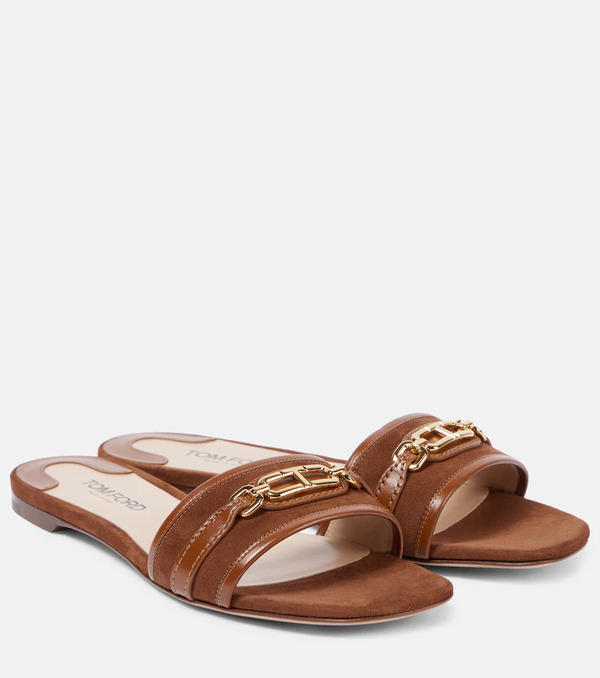  Tom Ford Tom Ford Whitney Stadium T Leather Slides 