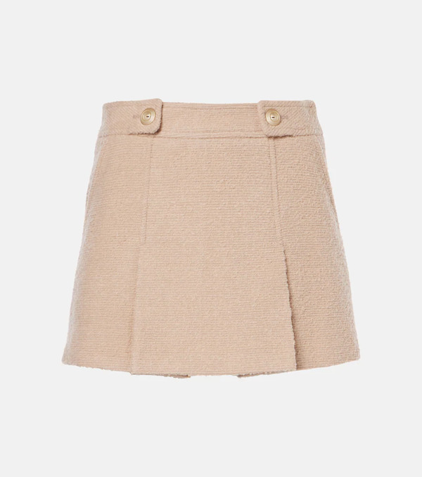  Tom Ford Tom Ford Wool And Silk-blend Boucle Miniskirt 