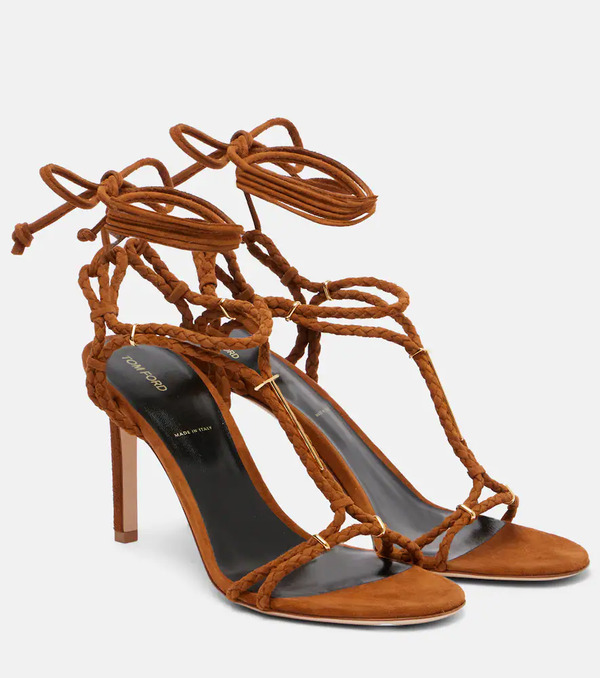 Tom Ford Tom Ford 85 Woven Suede Sandals 