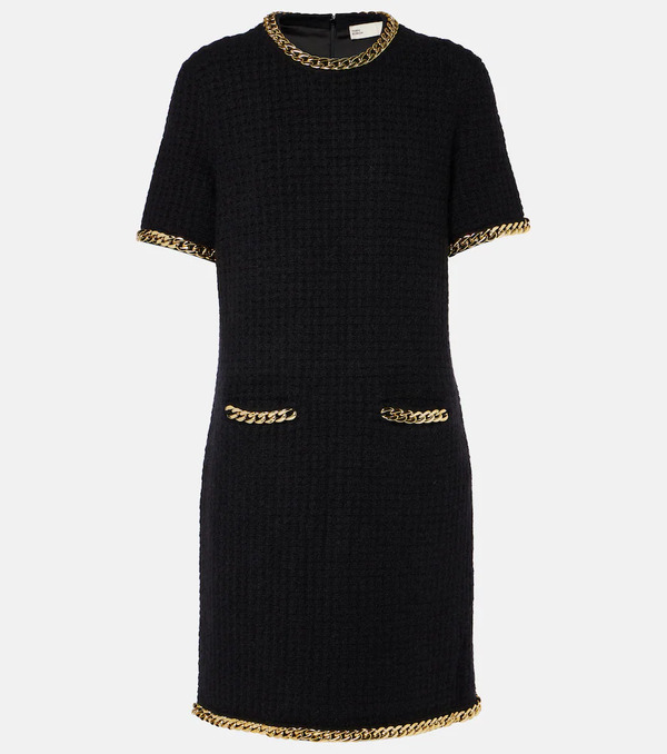  Tory Burch Tory Burch Chain-detail Waffle-knit Minidress 