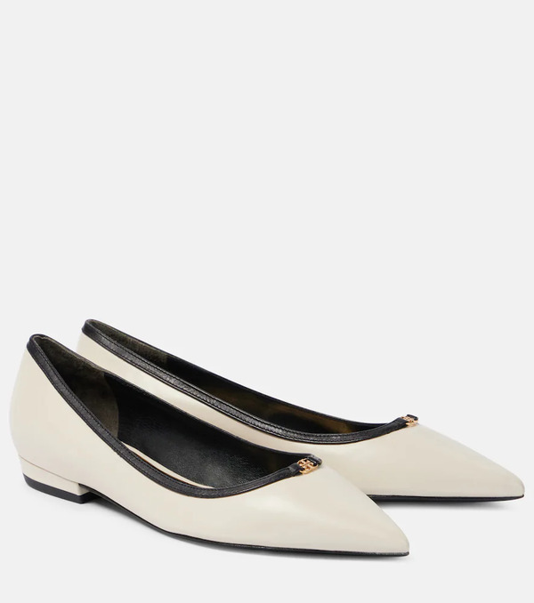  Tory Burch Tory Burch Double T Leather Ballet Flats 