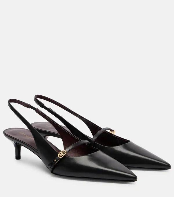  Tory Burch Tory Burch Double-t Leather Mary Jane Pumps 
