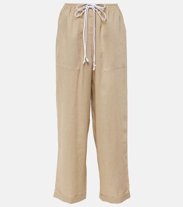  Tory Burch Tory Burch Linen Wide-leg Pants 