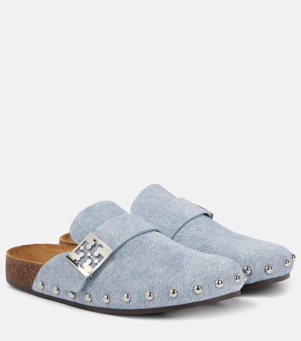  Tory Burch Tory Burch Mellow Studded Suede Clogs 