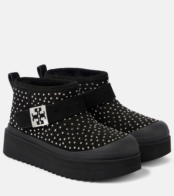  Tory Burch Tory Burch Mellow Suede Platform Ankle Boots 