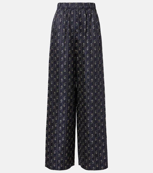  Tory Burch Tory Burch Paisley Jacquard Wide-leg Pants 