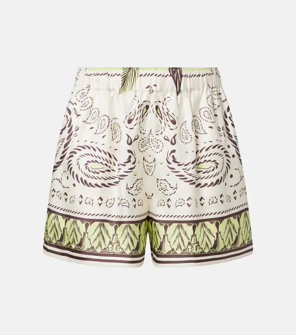  Tory Burch Tory Burch Printed Silk Shorts 