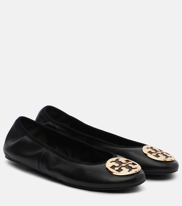  Tory Burch Tory Burch Reva Travel Leather Ballet Flats 