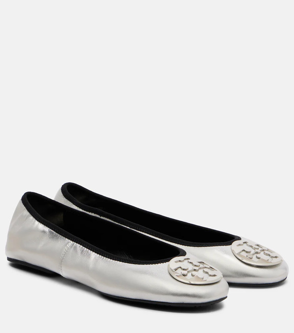  Tory Burch Tory Burch Reva Travel Leather Ballet Flats 