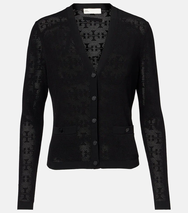  Tory Burch Tory Burch T Monogram Jacquard Cardigan 