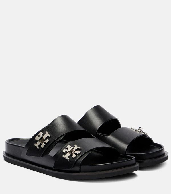  Tory Burch Tory Burch Turnlock Leather Slides 