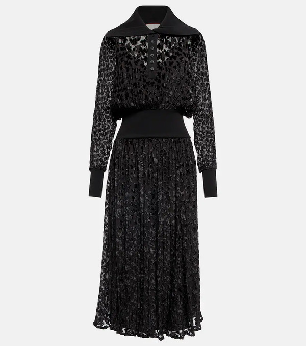  Tory Burch Tory Burch Velvet Devore Midi Dress 