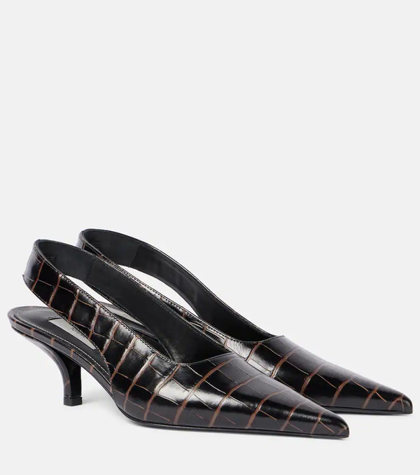  Toteme Toteme Croc-effect Leather Slingback Pumps 