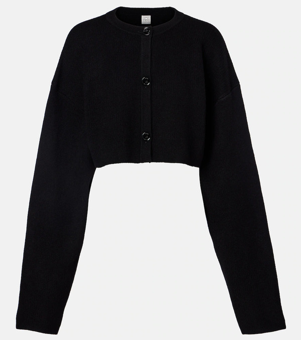  Toteme Toteme Cropped Wool-blend Cardigan 
