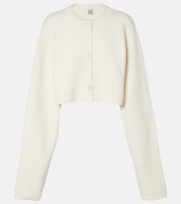  Toteme Toteme Cropped Wool-blend Cardigan 