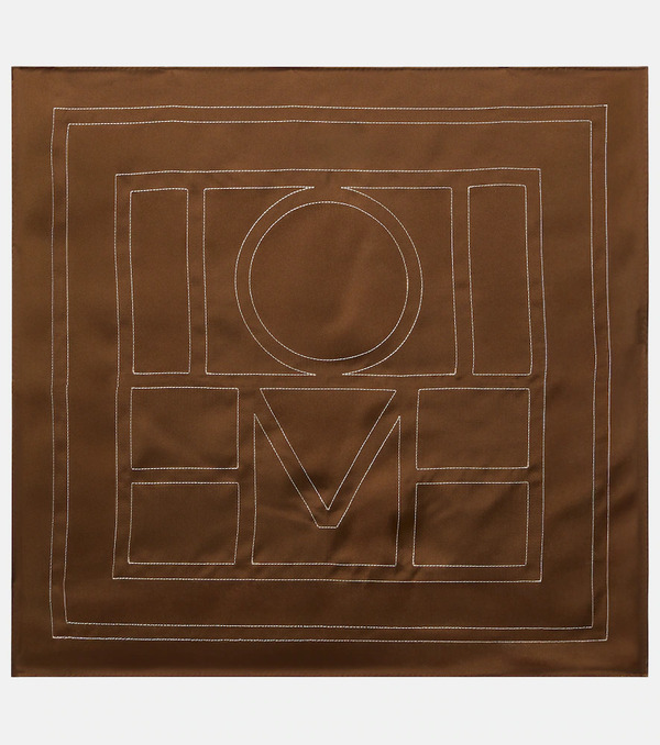  Toteme Toteme Embroidered Monogram Silk Scarf 