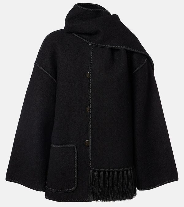  Toteme Toteme Embroidered Wool-blend Scarf Jacket 