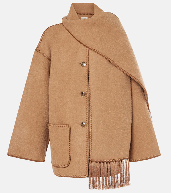  Toteme Toteme Embroidered Wool-blend Scarf Jacket 