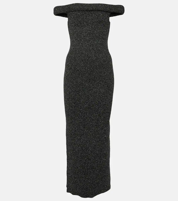  Toteme Toteme Off-shoulder Knit Maxi Dress 