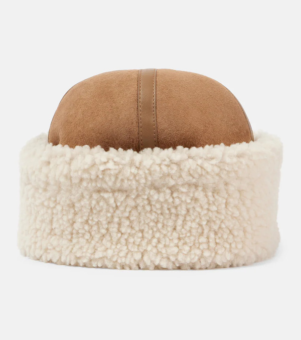 Toteme Toteme Shearling And Leather Hat 