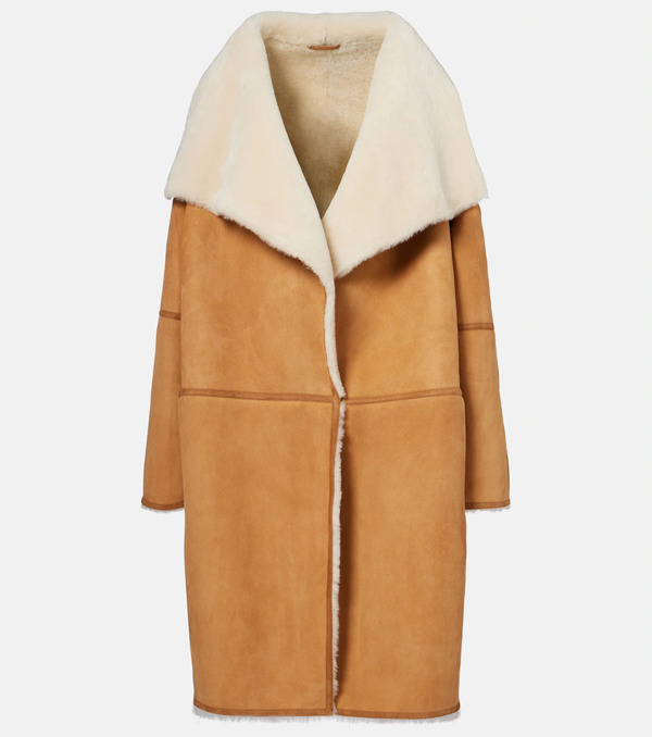 Toteme Toteme Shearling-trimmed Suede Coat 