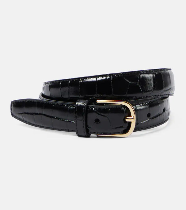  Toteme Toteme Slim Croc-effect Leather Belt 