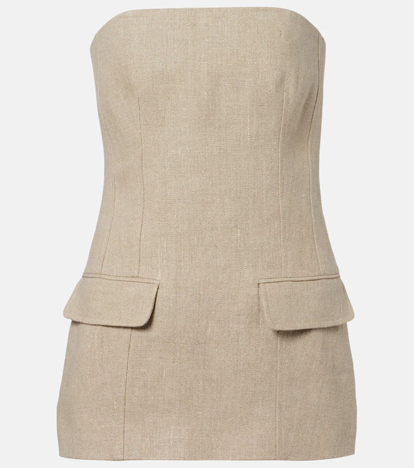  Toteme Toteme Strapless Linen Bustier Top 