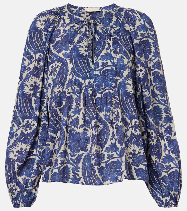  Ulla Johnson Ulla Johnson Brea Printed Cotton-blend Blouse 