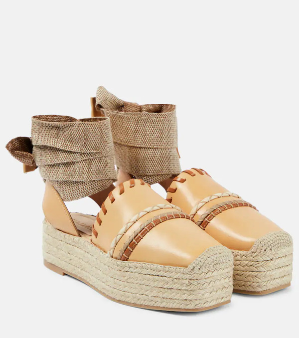 Ulla Johnson Ulla Johnson Leather Platform Espadrilles 