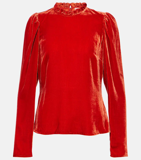  Ulla Johnson Ulla Johnson Mariene Velvet Blouse 