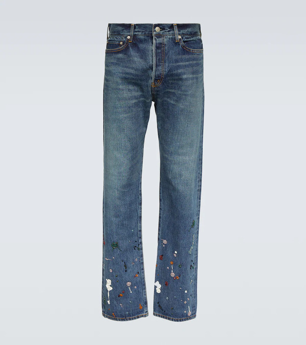  Undercover Undercover Beaded Straight Jeans 